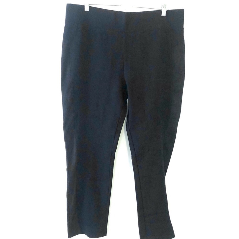 {LOGO Lori Goldstein} Black Pants Tuxedo Stripe Sz.XL